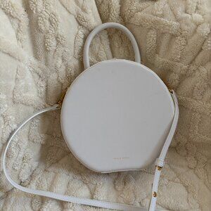 Mansur Gavriel Small Circle Crossbody Bag White